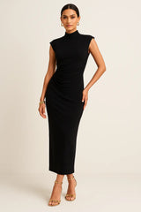 Marisse Backless Maxi Dress in Black