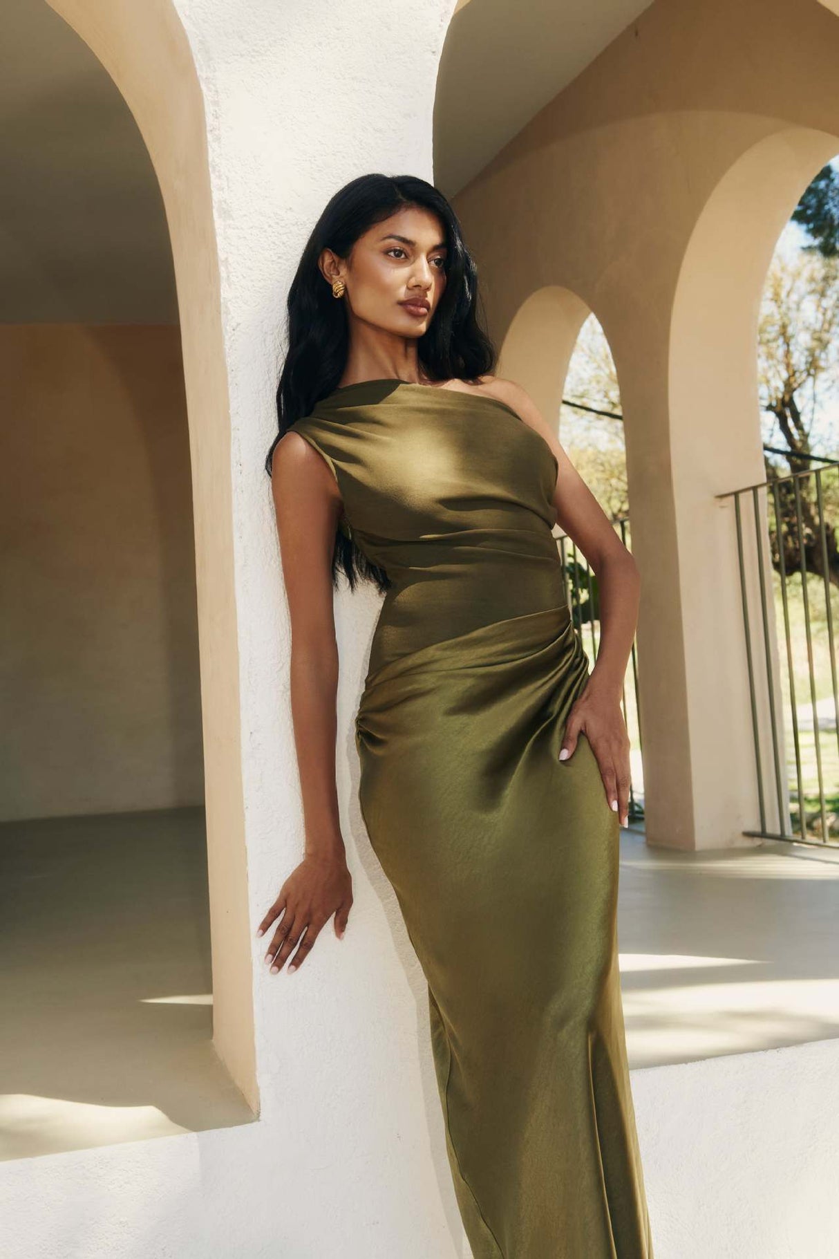 Marcelia Backless Hip Skirt Maxi Dress